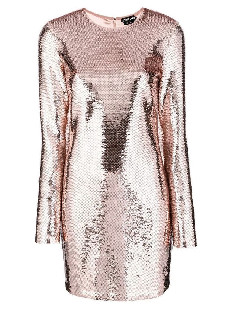 Tom Ford sequinned party dress - Neutrals