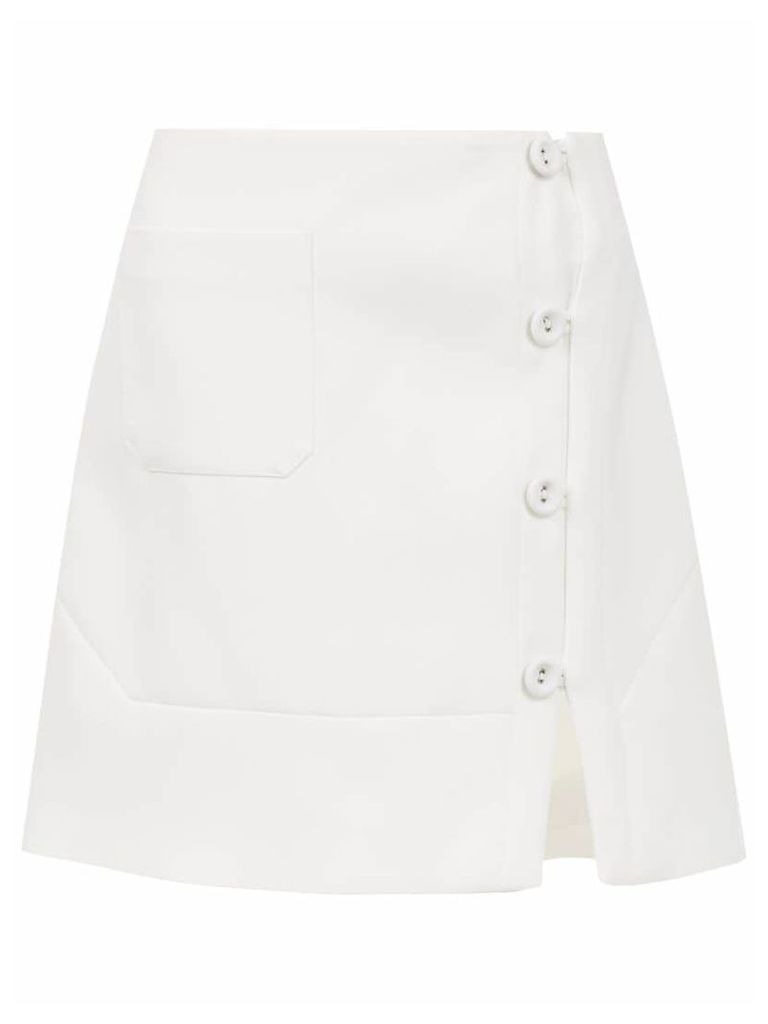 Egrey panelled skirt - White