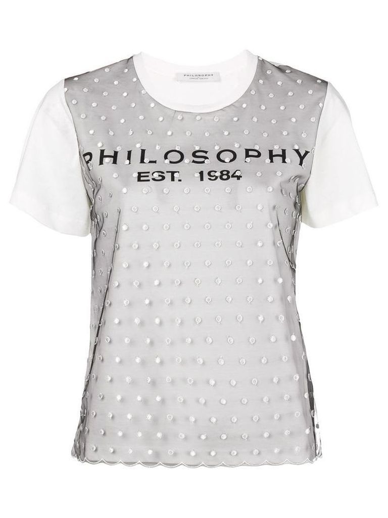 Philosophy Di Lorenzo Serafini logo plumetti T-shirt - White
