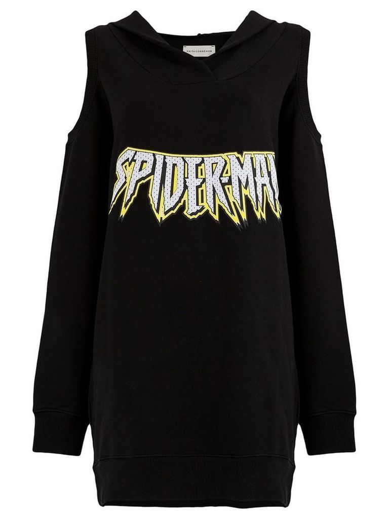 Faith Connexion Spiderman hoodie dress - Black
