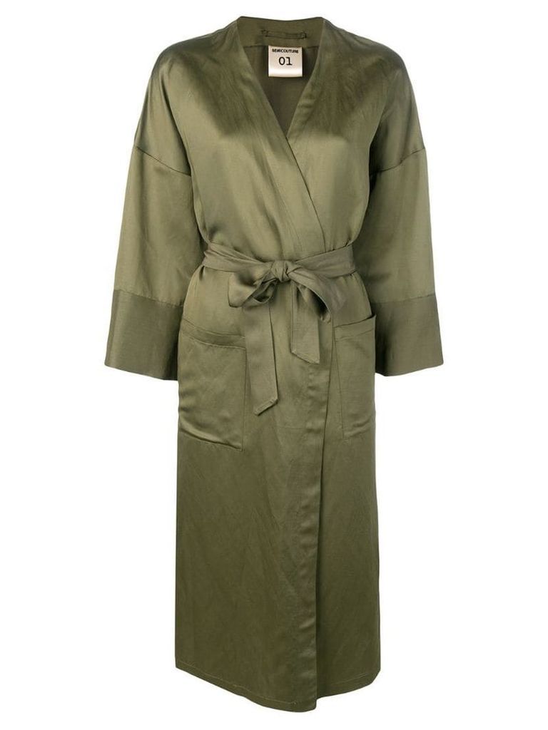 Semicouture oversized kimono - Green