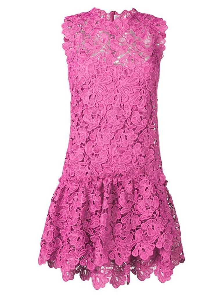 Ermanno Scervino floral lace ruffled dress - Pink