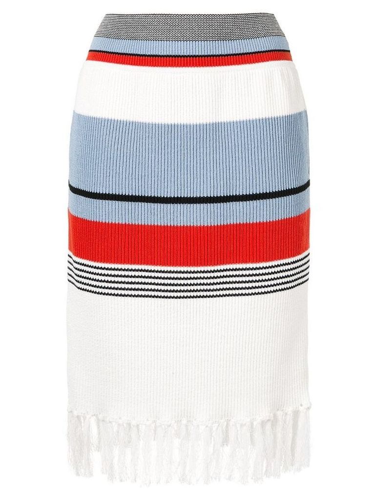 Coohem striped knit skirt - White