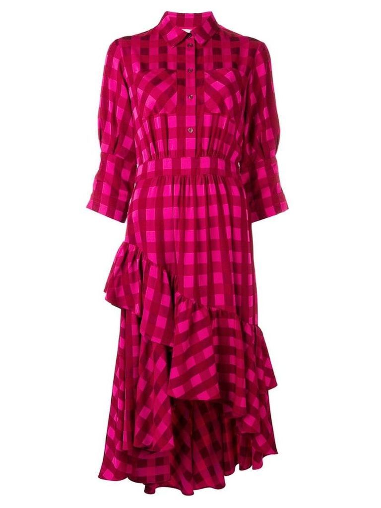 Temperley London Stirling check shirt dress - Pink