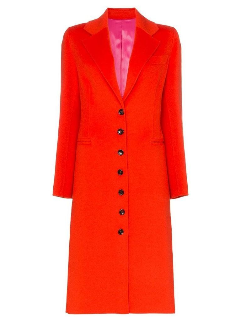Joseph Marlene single-breasted wool cashmere blend coat - Red