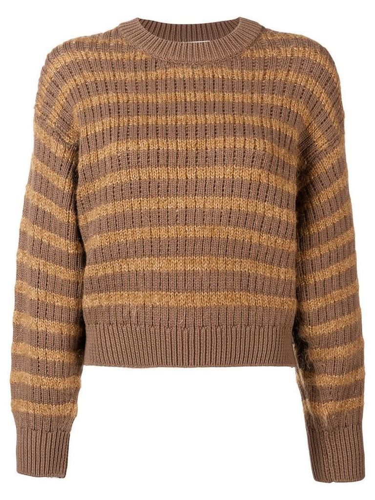 Acne Studios ribbed striped sweater - Brown