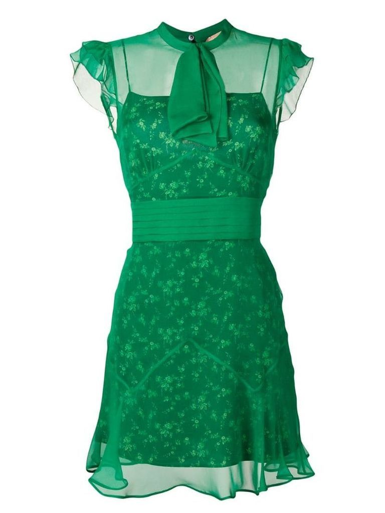 Nº21 pussy bow tea dress - Green