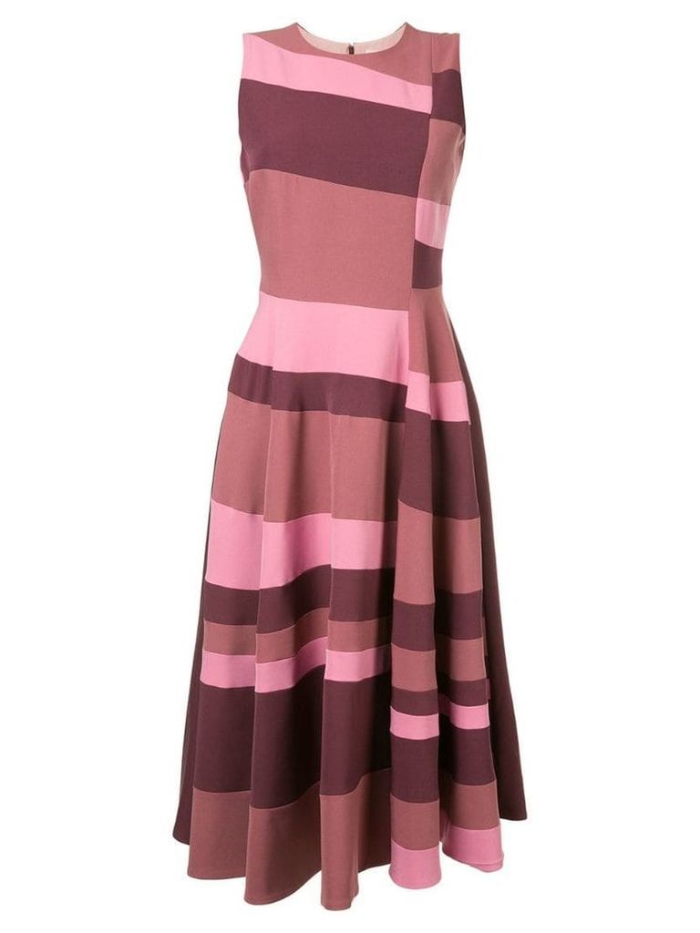 Roksanda sleeveless flared stripe dress - Pink