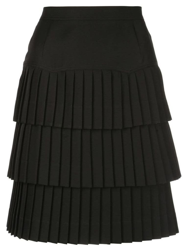 Calvin Klein 205W39nyc tiered pleated skirt - Black