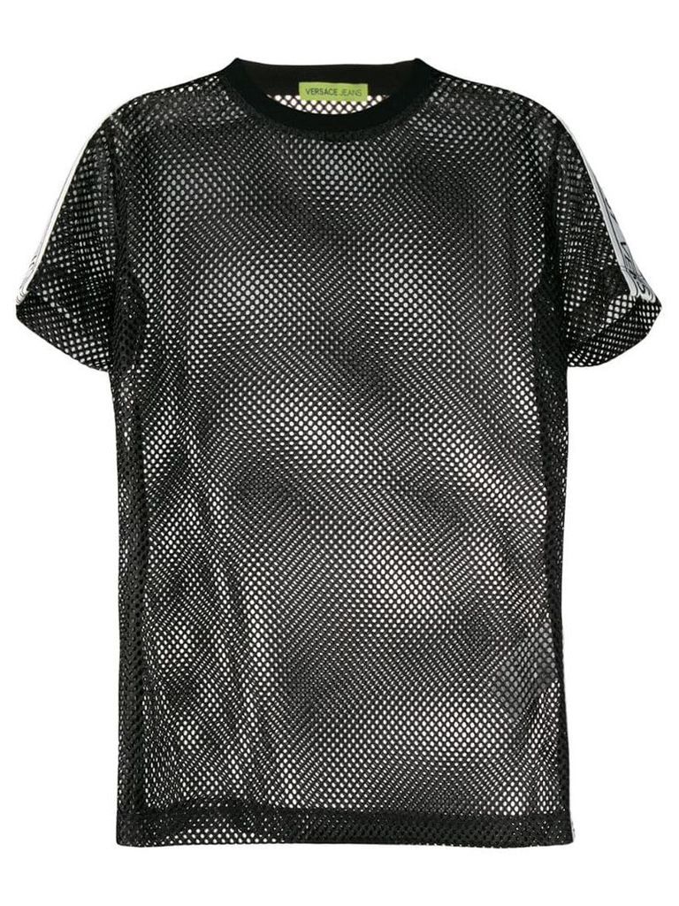Versace Jeans mesh T-shirt - Black