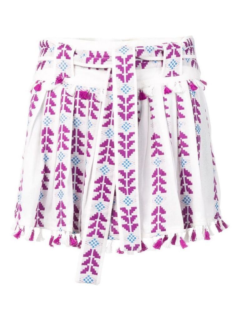 Dodo Bar Or embroidered pleated skirt - Purple