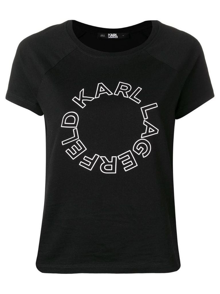 Karl Lagerfeld circle logo T-shirt - Black