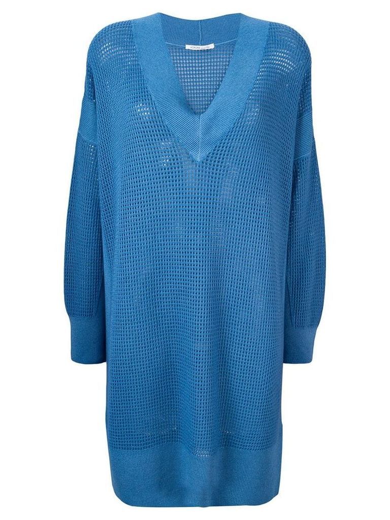 Agnona mesh dress - Blue