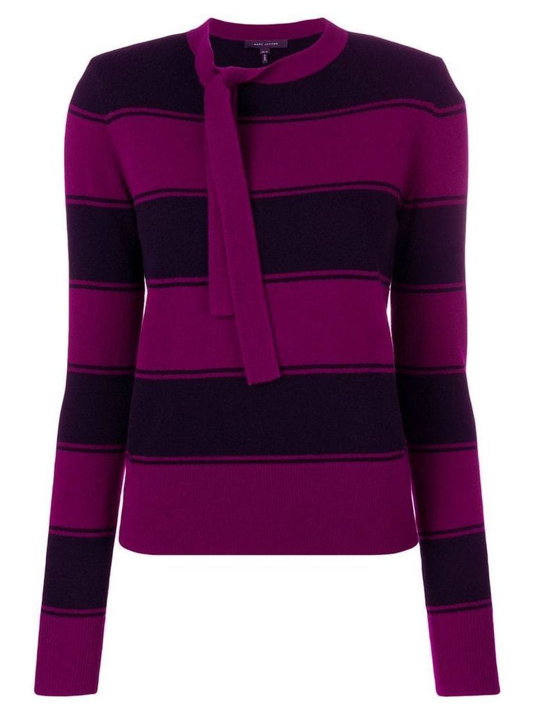Marc Jacobs striped tie-neck sweater - Pink