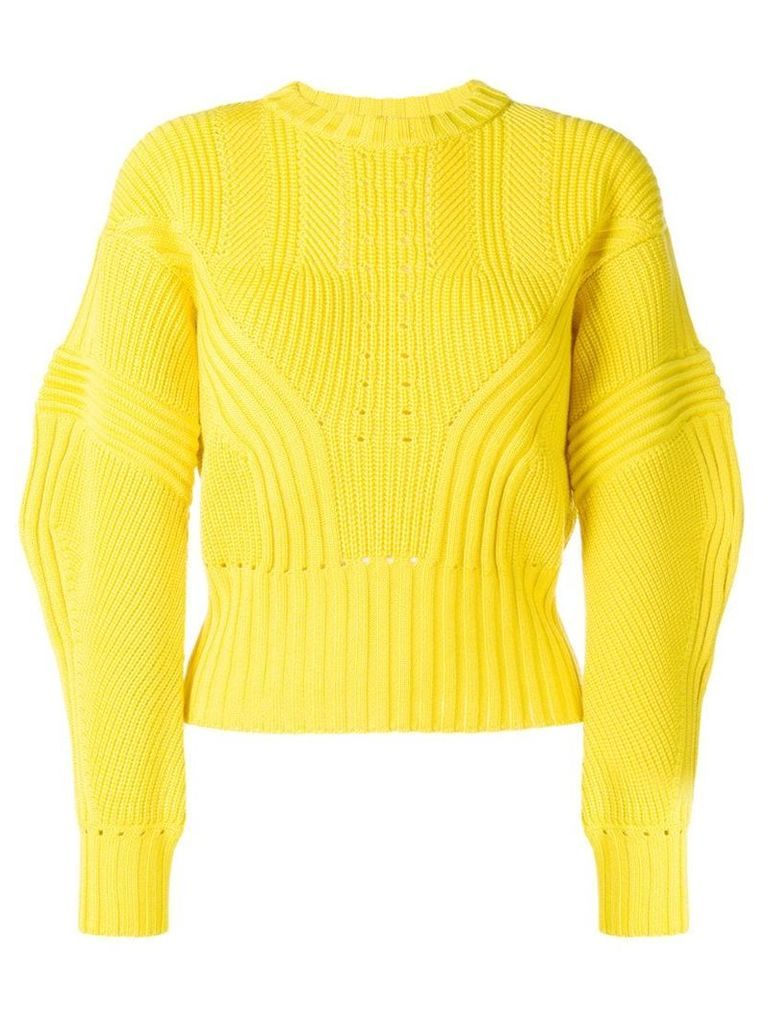 Versace baloon sleeves knitted jumper - Yellow