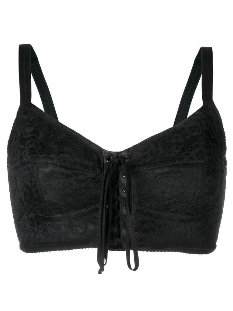 Dolce & Gabbana laced corset bra - Black