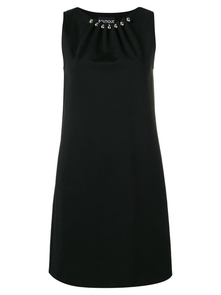 Boutique Moschino beaded neckline mini dress - Black