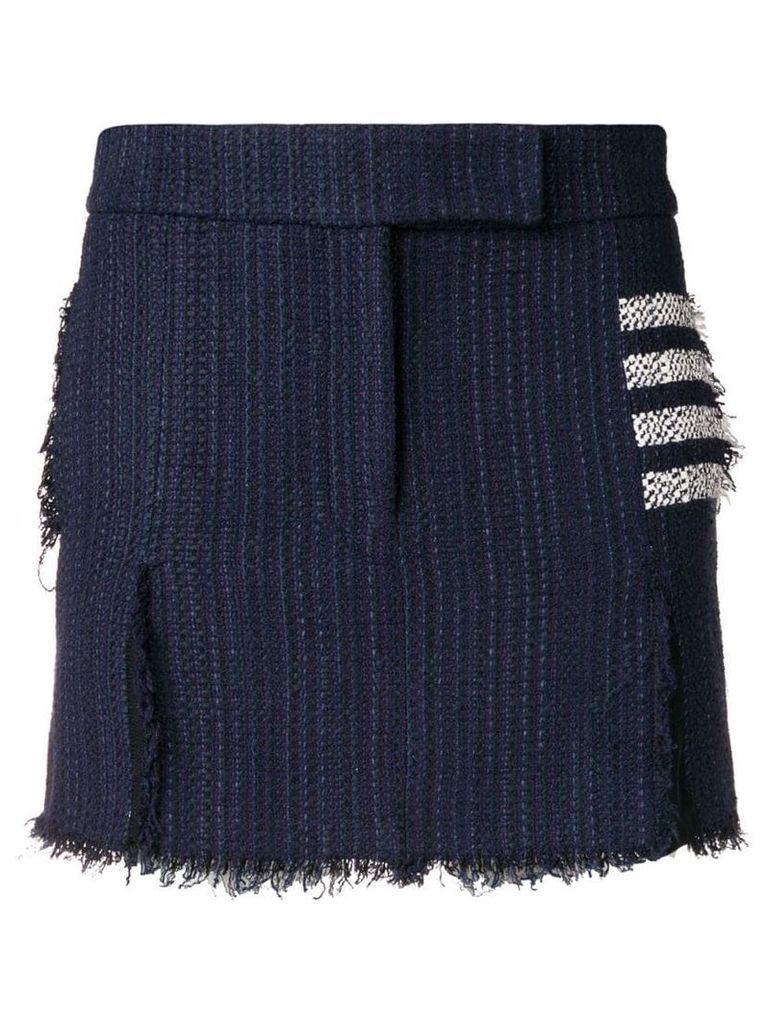 Thom Browne 4-Bar tweed mini skirt - Blue