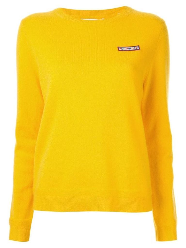 Chinti & Parker embroidered patch jumper - Yellow