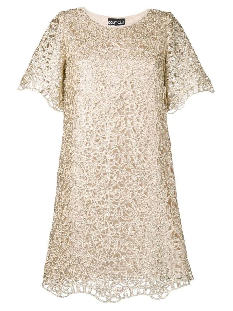 Boutique Moschino short lace dress - Gold