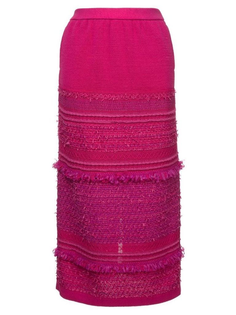 Coohem tweedy knit skirt - Pink