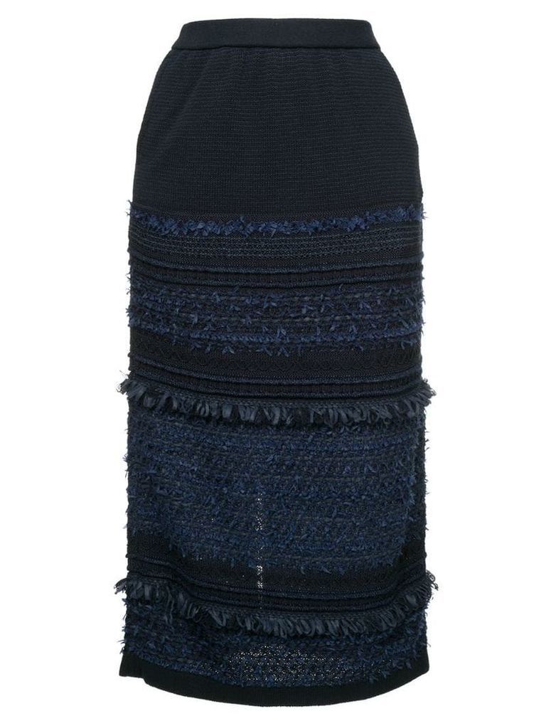 Coohem tweed midi skirt - Blue