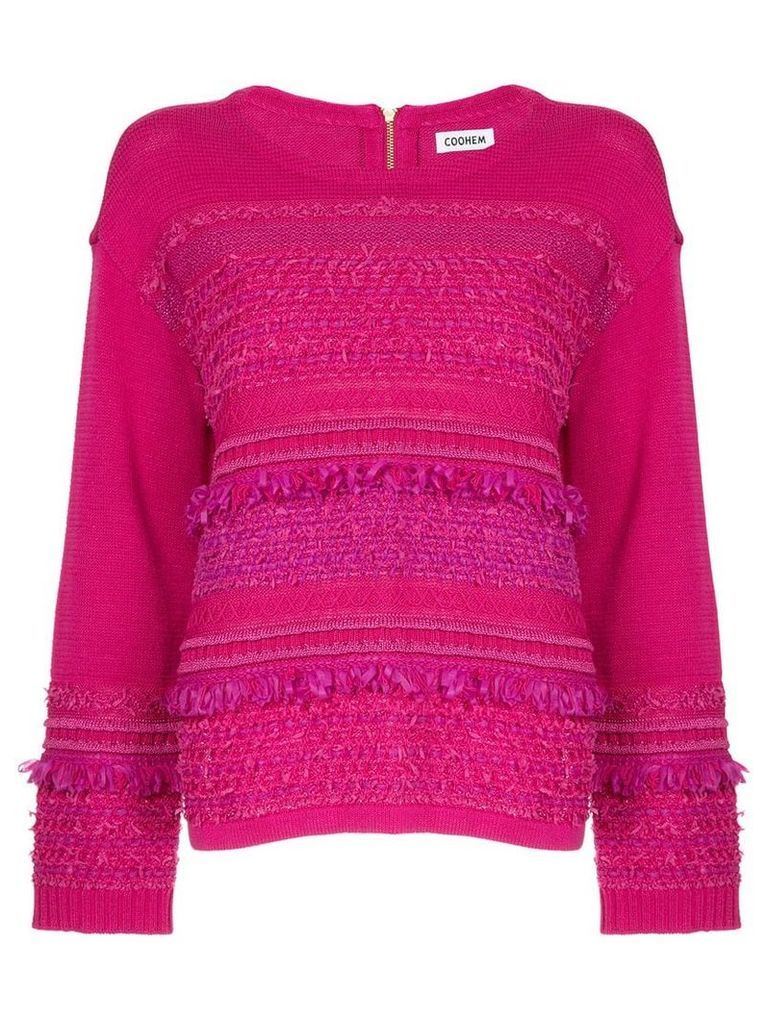 Coohem tweedy knit sweater - Pink