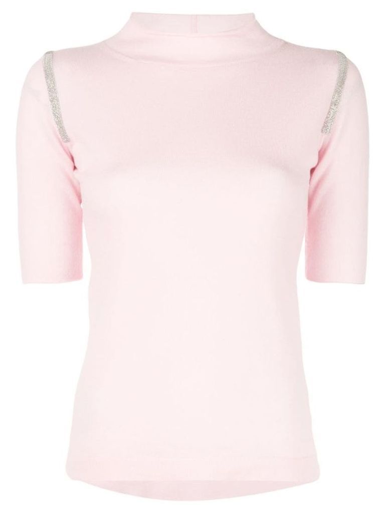 Fabiana Filippi short-sleeved knitted top - Pink