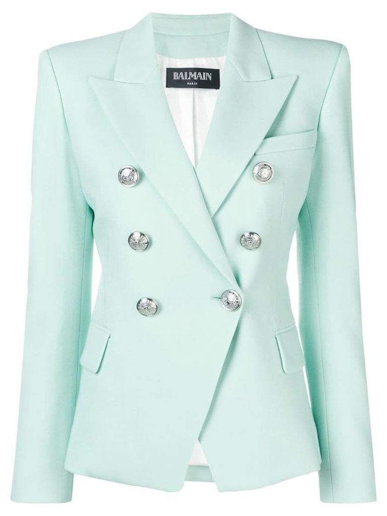 Balmain button-embellished blazer - Green