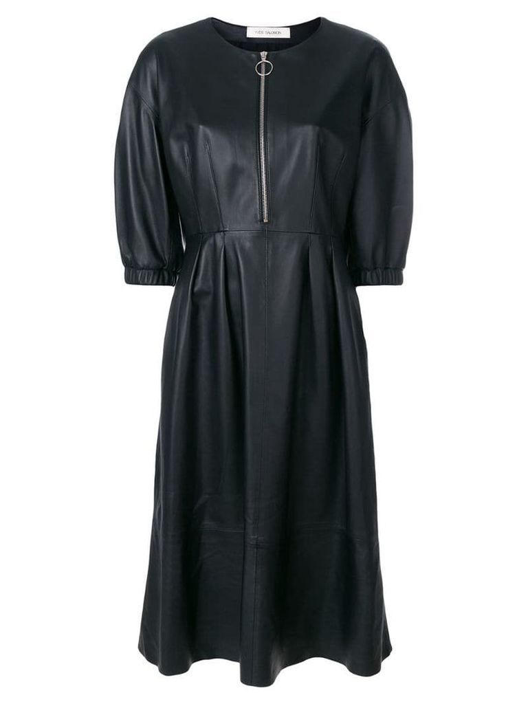 Yves Salomon leather dress - Black
