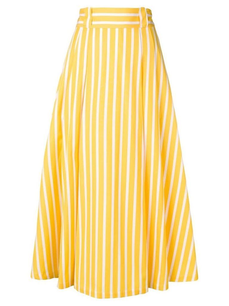 Société Anonyme striped midi skirt - Yellow