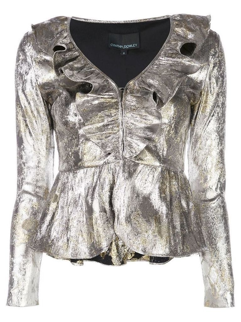 Cynthia Rowley Gold Coast metallic top - Silver