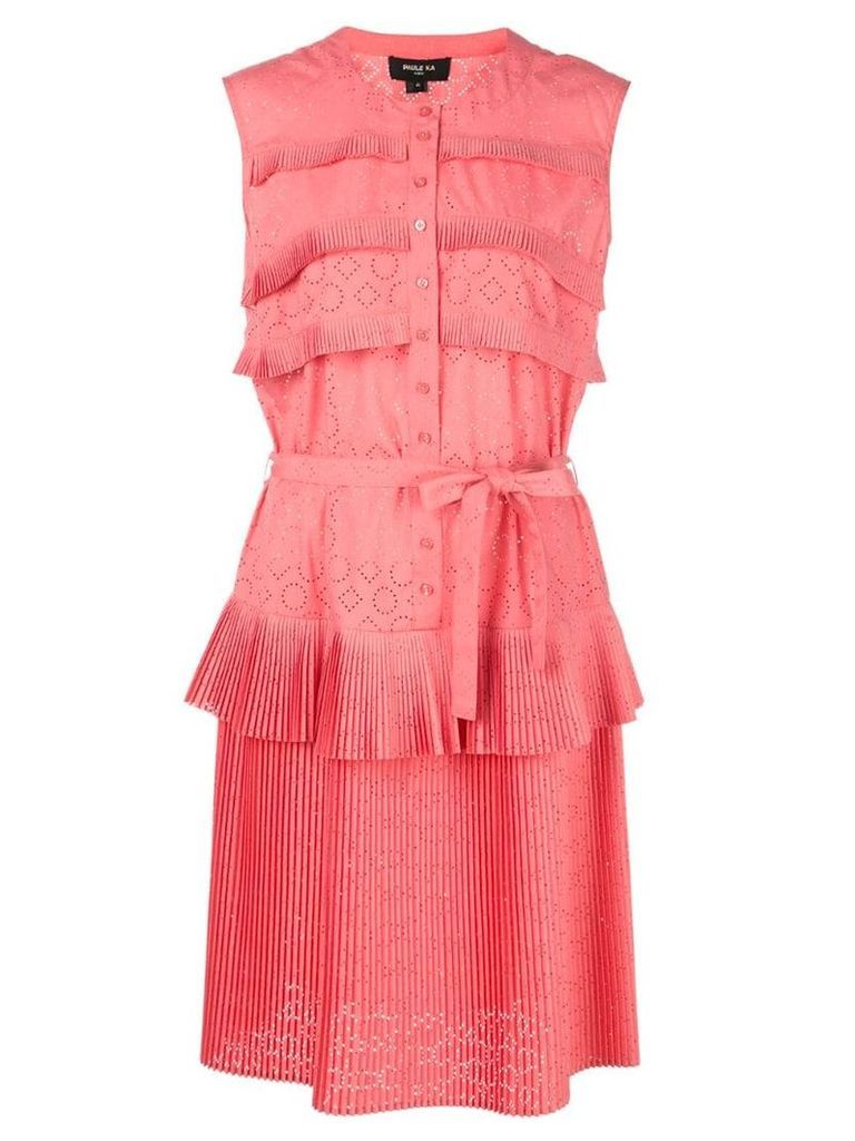 Paule Ka micro-pleated dress - Pink