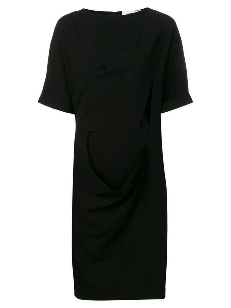 Chalayan draped detail dress - Black