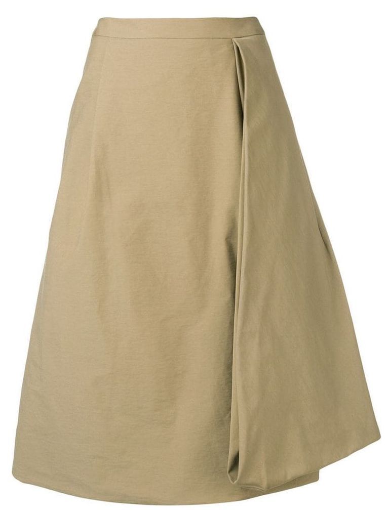 Chalayan A-line midi skirt - Neutrals
