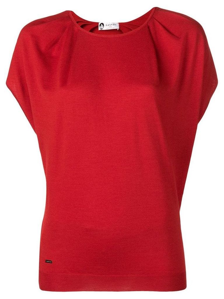 Lanvin batwing sleeve knit top - Red