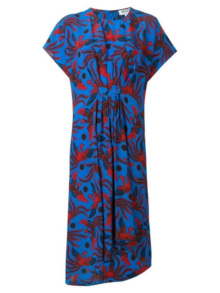 Kenzo phoenix print dress - Blue
