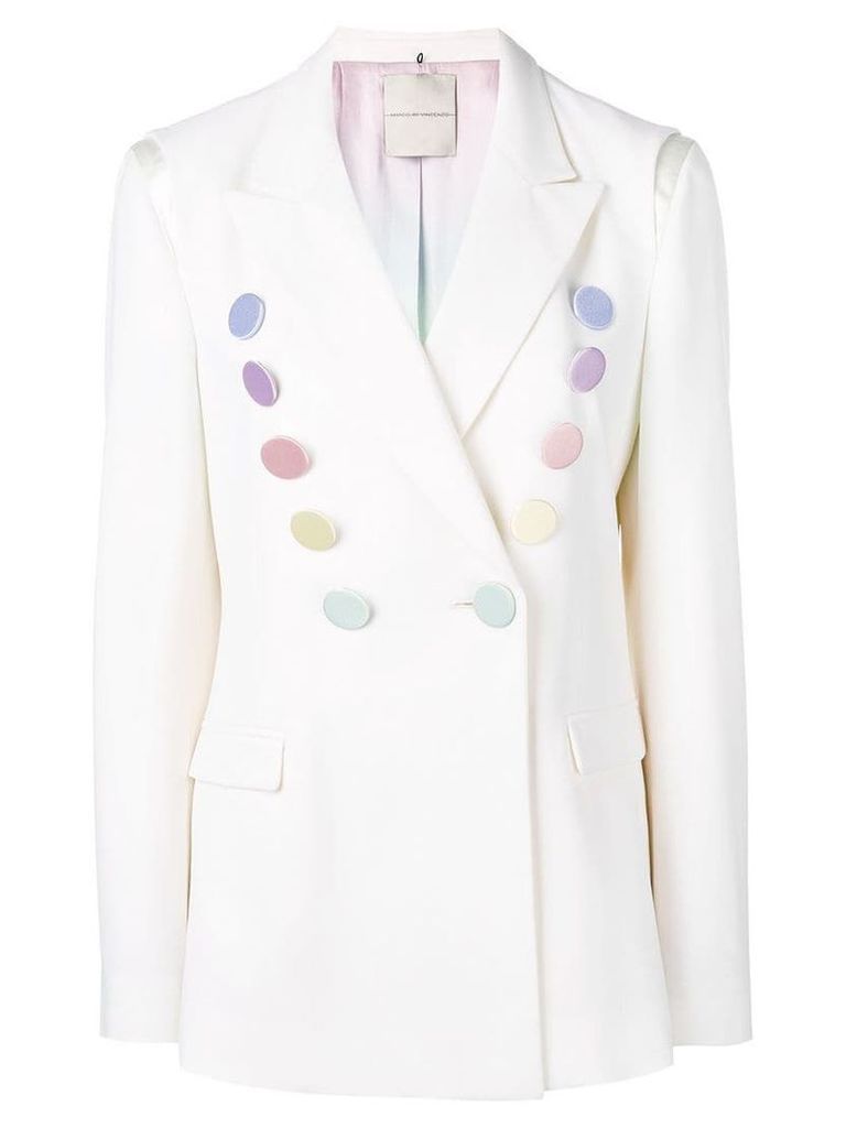 Marco De Vincenzo multicoloured button blazer - White