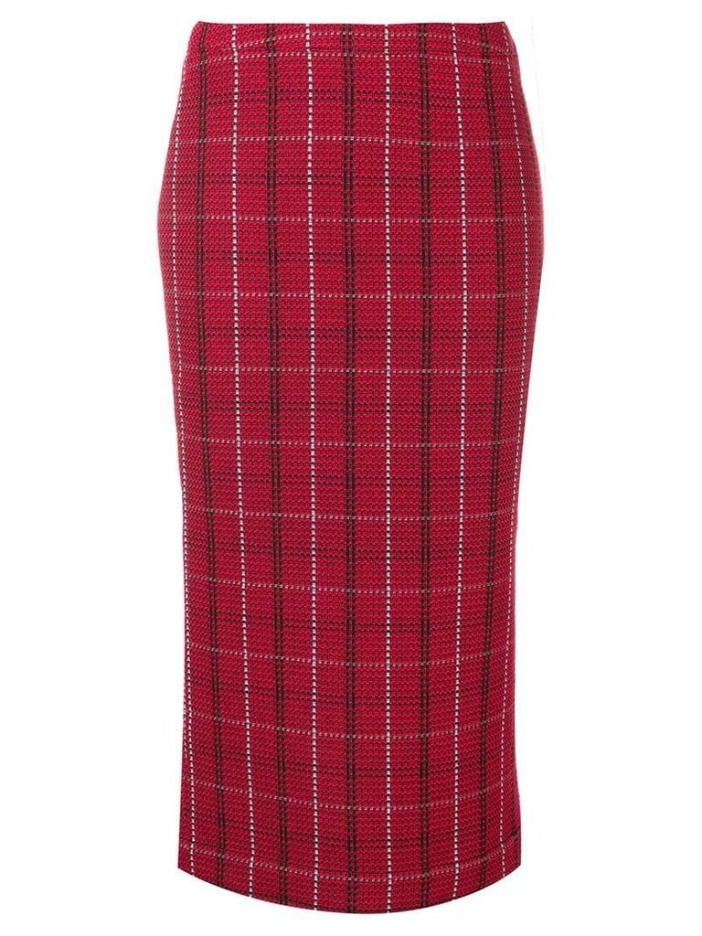 McQ Alexander McQueen tartan midi skirt - Red