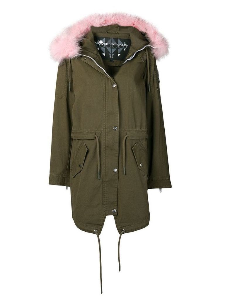 Moose Knuckles fur trim hooded parka coat - Green