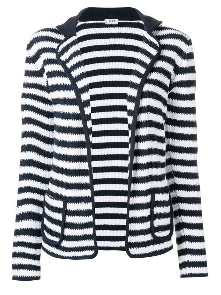Liu Jo knit striped blazer - White