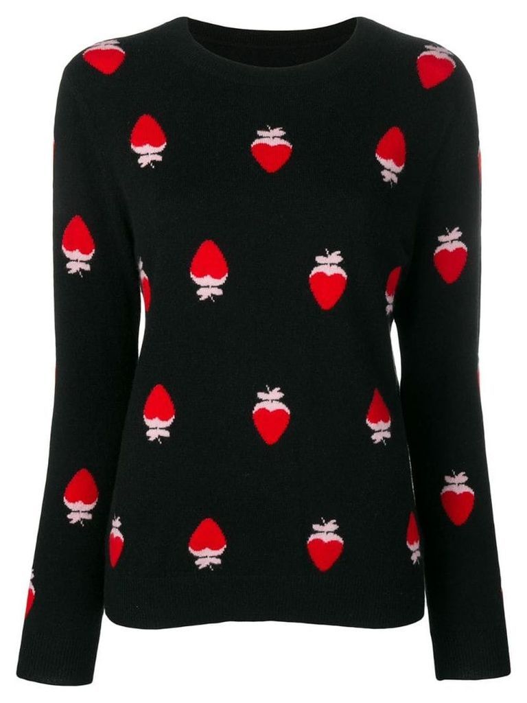 Chinti & Parker strawberries knitted jumper - Black