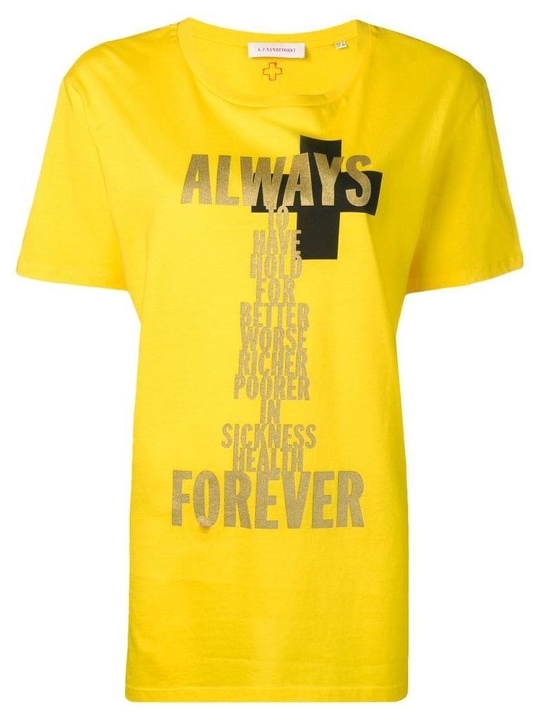 A.F.Vandevorst Always Forever T-shirt - Yellow