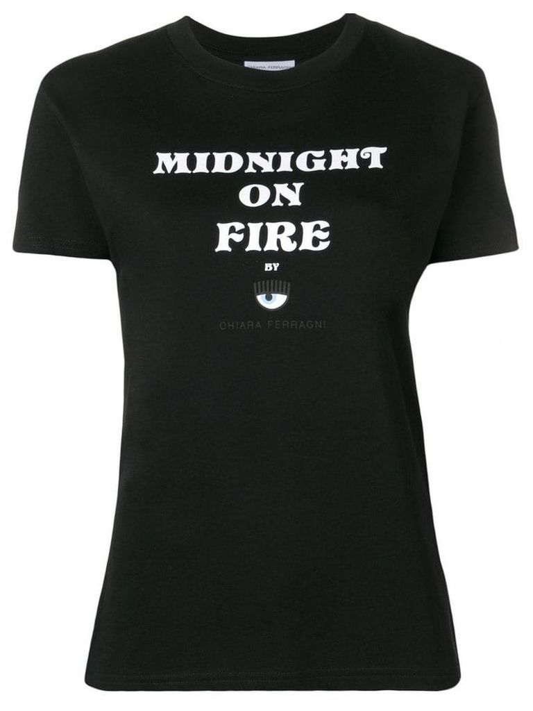 Chiara Ferragni Midnight On Fire T-shirt - Black