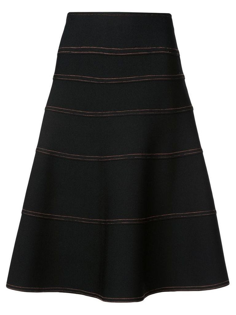 Proenza Schouler Topstitch Mid Skirt - Black