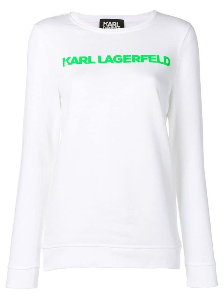 Karl Lagerfeld neon logo sweatshirt - White