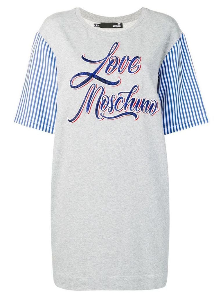 Love Moschino logo T-shirt dress - Grey