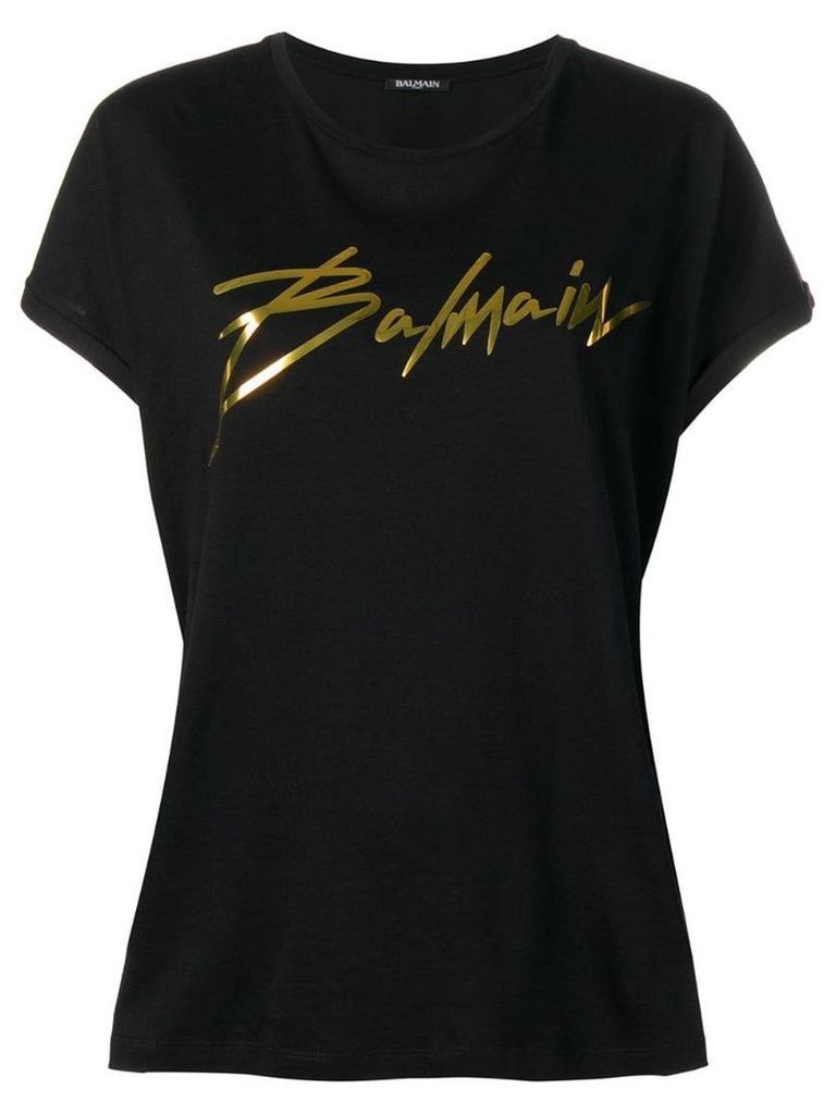 Balmain signature logo T-shirt - Black