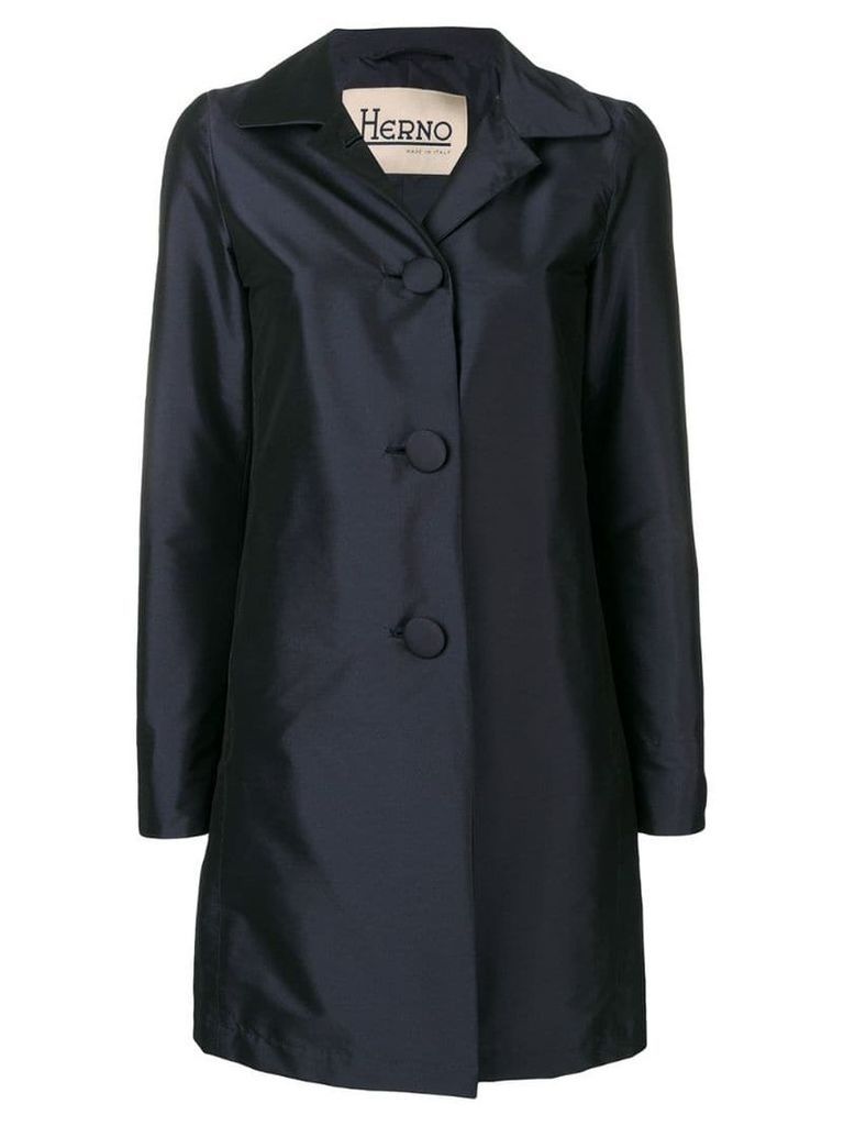 Herno single-breasted tailored coat - Blue