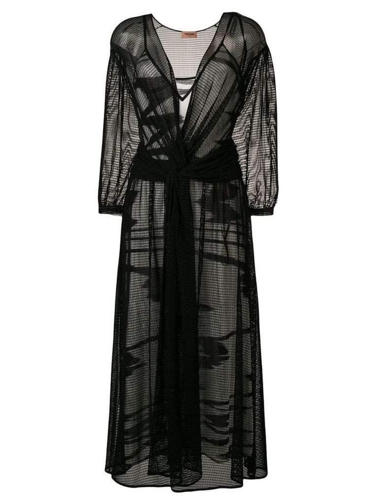 Missoni layered graphic print dress - Black